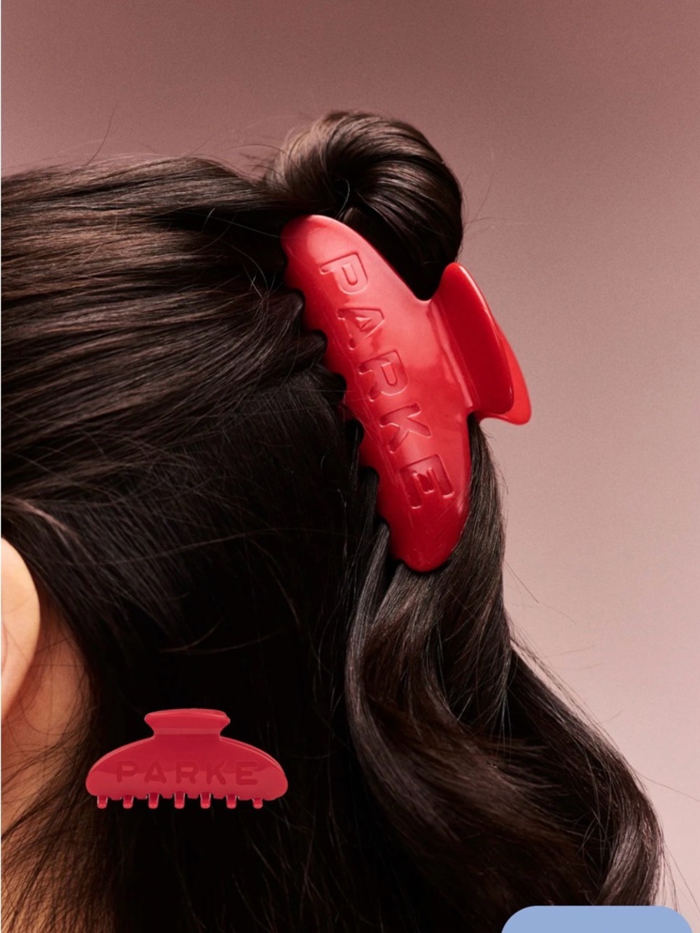 Parke Crimson Claw Clip - Bold Statement Accessory Crimson NEW w case